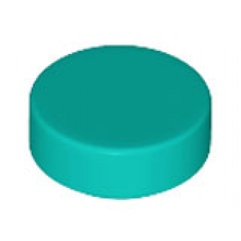 Tegel, Rond 1x1 Dark Turquoise