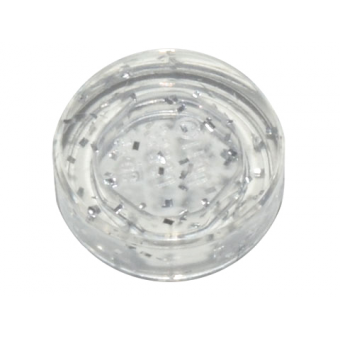 Tegel, Rond 1x1 Glitter Trans Clear