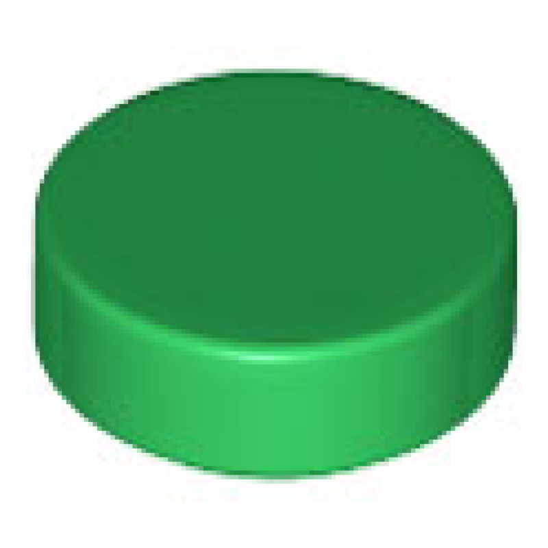 Tegel, Rond 1x1 Green