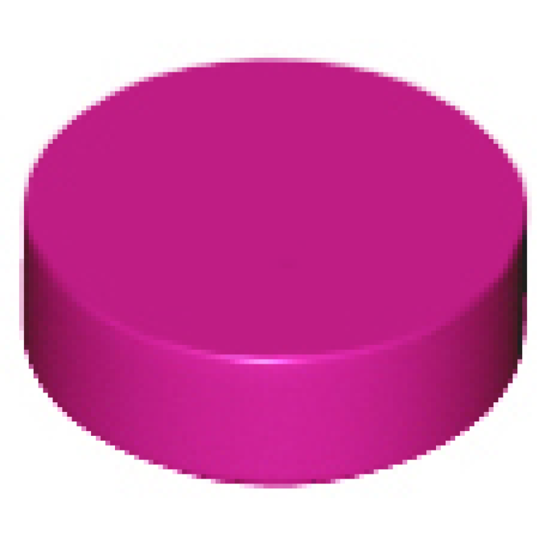 Tegel, Rond 1x1 Magenta