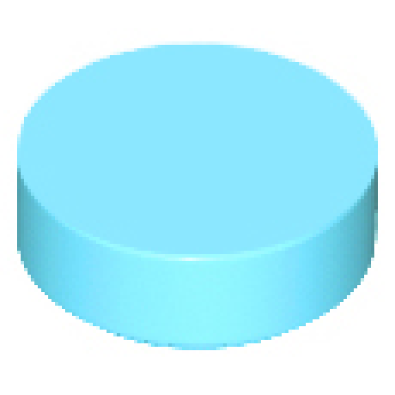 Tegel, Rond 1x1 Medium Azure