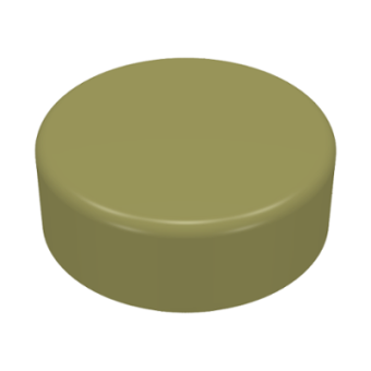 Tegel, Rond 1x1 Olive Green