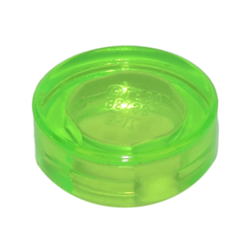 Tegel, Rond 1x1 Trans Bright Green
