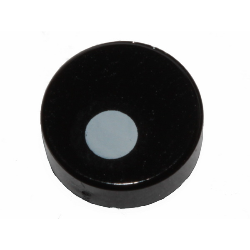 Tegel, Rond 1x1 met witte oog opdruk Black