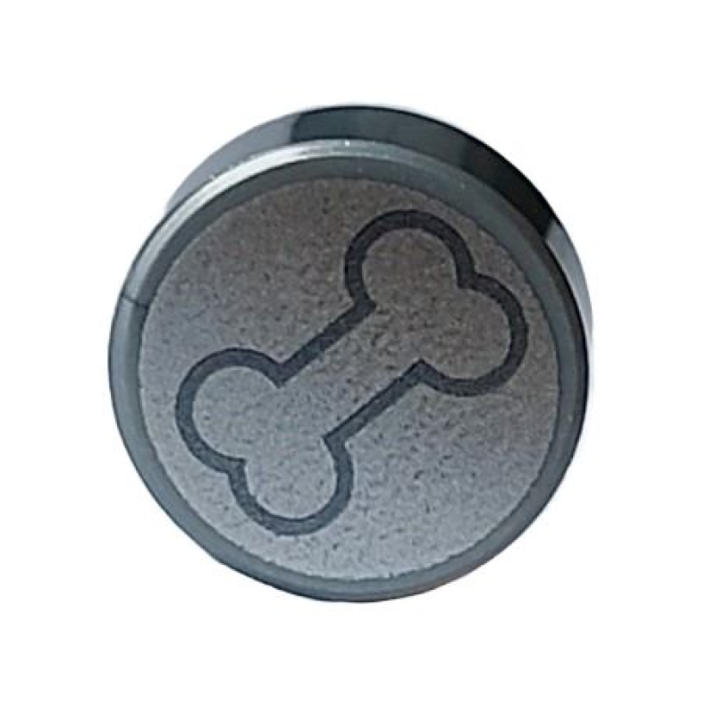 Tegel, Rond 1x1 met bot Flat Silver