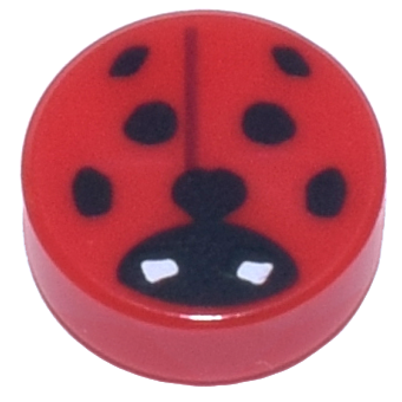 Tegel, Rond 1x1 met lieveheersbeestje Red