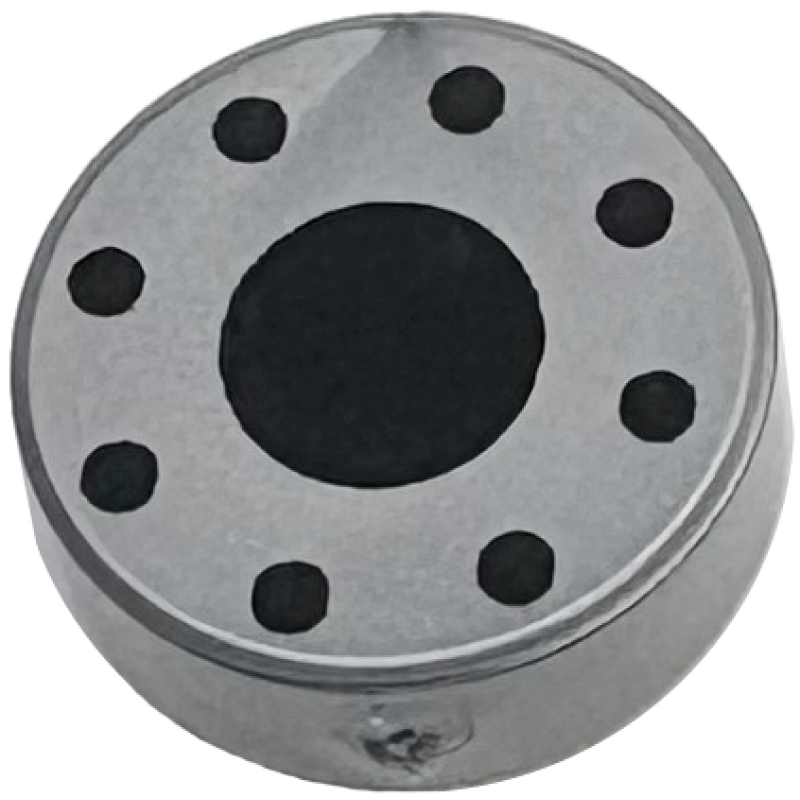  Tegel, Rond 1x1 met midden cirkel en stippen Flat Silver