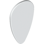 Schild met handvat ovaal White