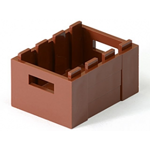 Container, Krat 3x4x1 2/3 met handgrepen Reddish Brown