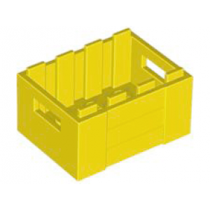 Container, Krat 3x4x1 2/3 met handgrepen Yellow