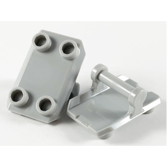 Schild Rechthoekig met 4 noppen Light Bluish Gray