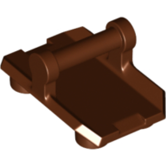 Schild Rechthoekig met 4 noppen Reddish Brown