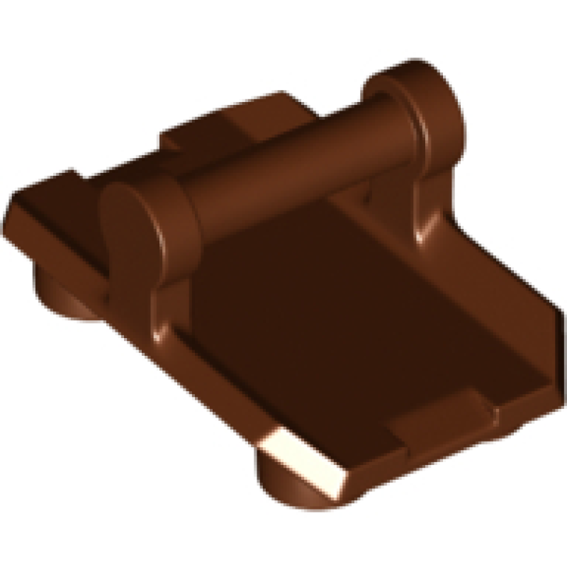 Schild Rechthoekig met 4 noppen Reddish Brown