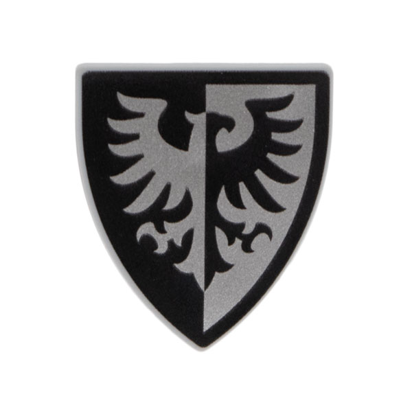 Schild Driehoekig met valk Light Bluish Gray