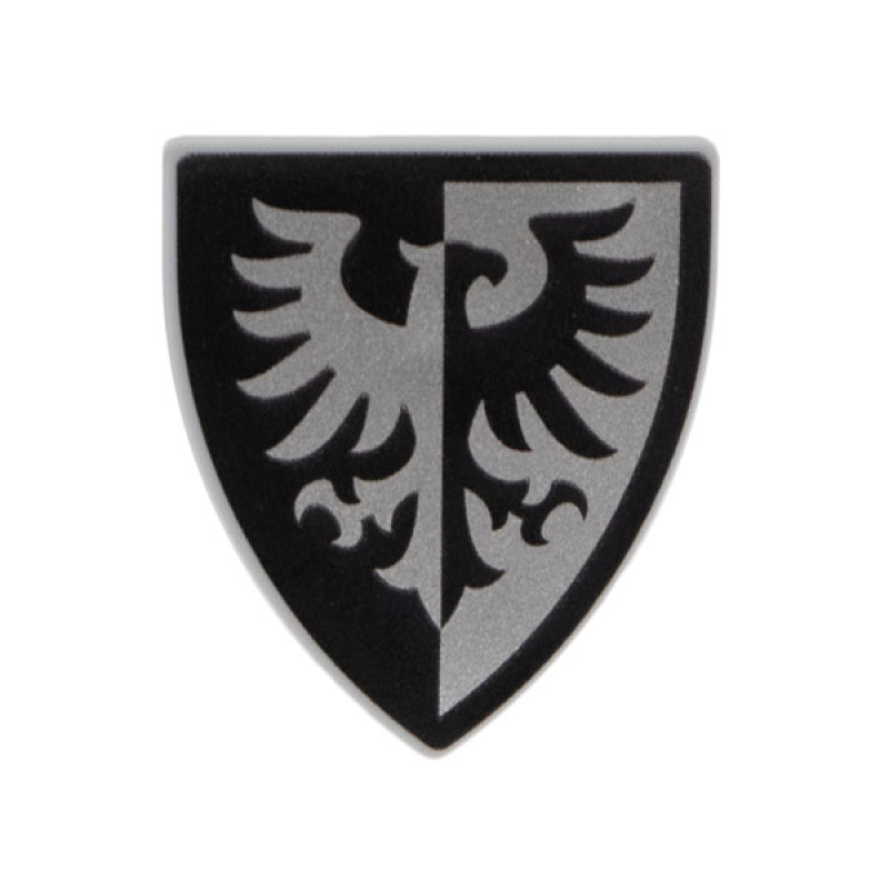 Schild Driehoekig met valk Light Bluish Gray