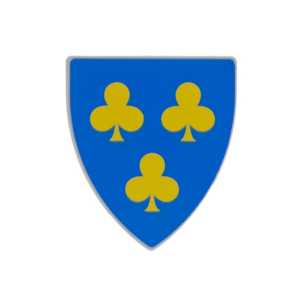 Schild Driehoekig met gele klaverblad patronen Light Bluish Gray