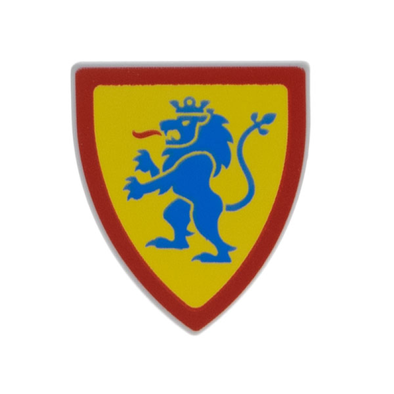 Schild Driehoekig met staande leeuw Light Bluish Gray