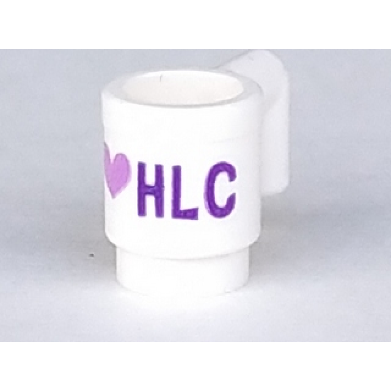 Kop met 'I' Hart 'HLC' White
