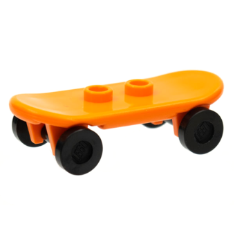 Skateboard met Zwarte Wielen Orange