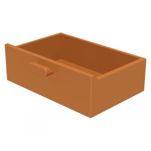 Container, Kast 2x3 Lade Medium Nougat
