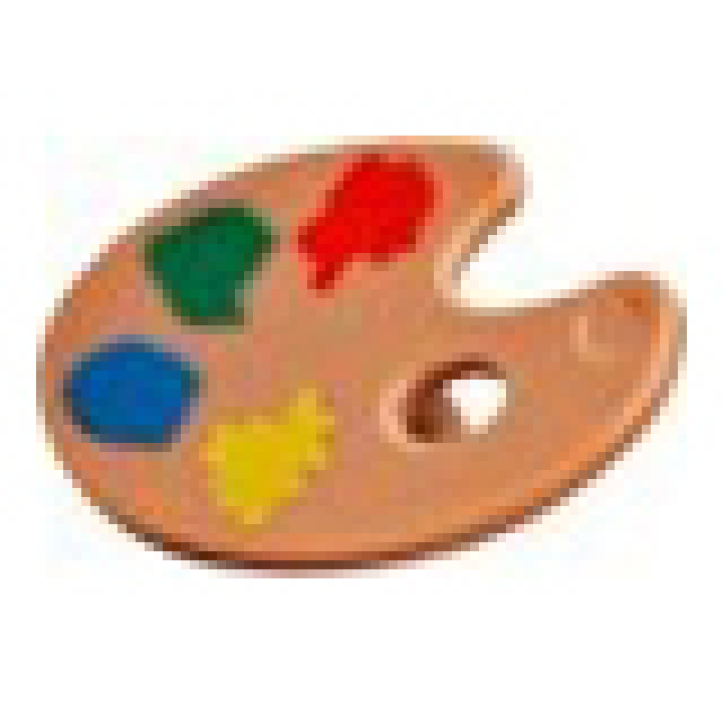 Schilders Palet met Verf Vlekken Medium Nougat