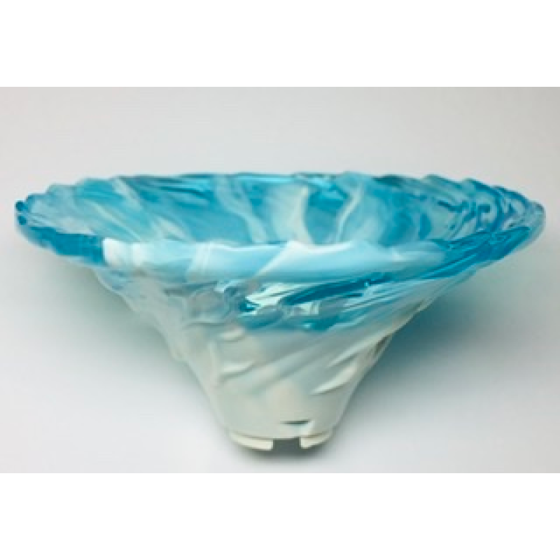 Tornado met doorzichtig licht blauw gemarmerd White