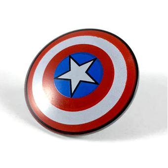 Schild, Rond Rode en Witte Ringen, Ster in Blauwe Cirkel (Captain America)