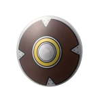 Schild, Rond met goud / zilver / donker bruine opdruk Flat Silver