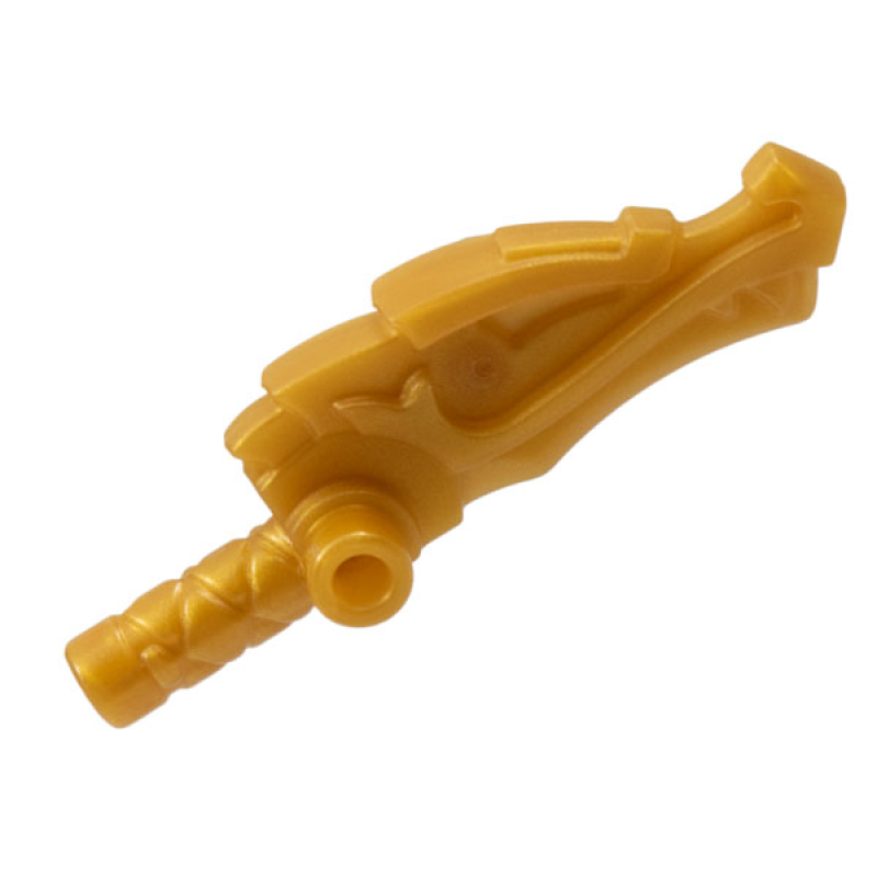 Wapenstok / Knuppel (Nunchucks) met Drakenkop Pearl Gold