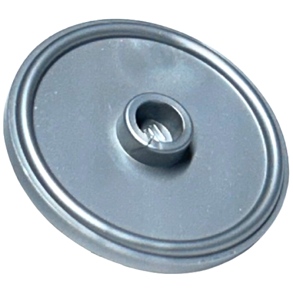 Schild Rond met handvat aan achterkant Flat Silver