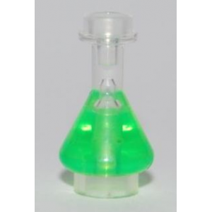 fles met trans bright green vloeistof