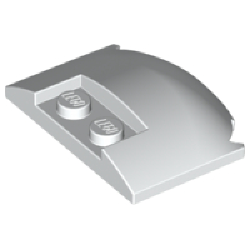 Wig 3x4x2/3 drievoudig gebogen White